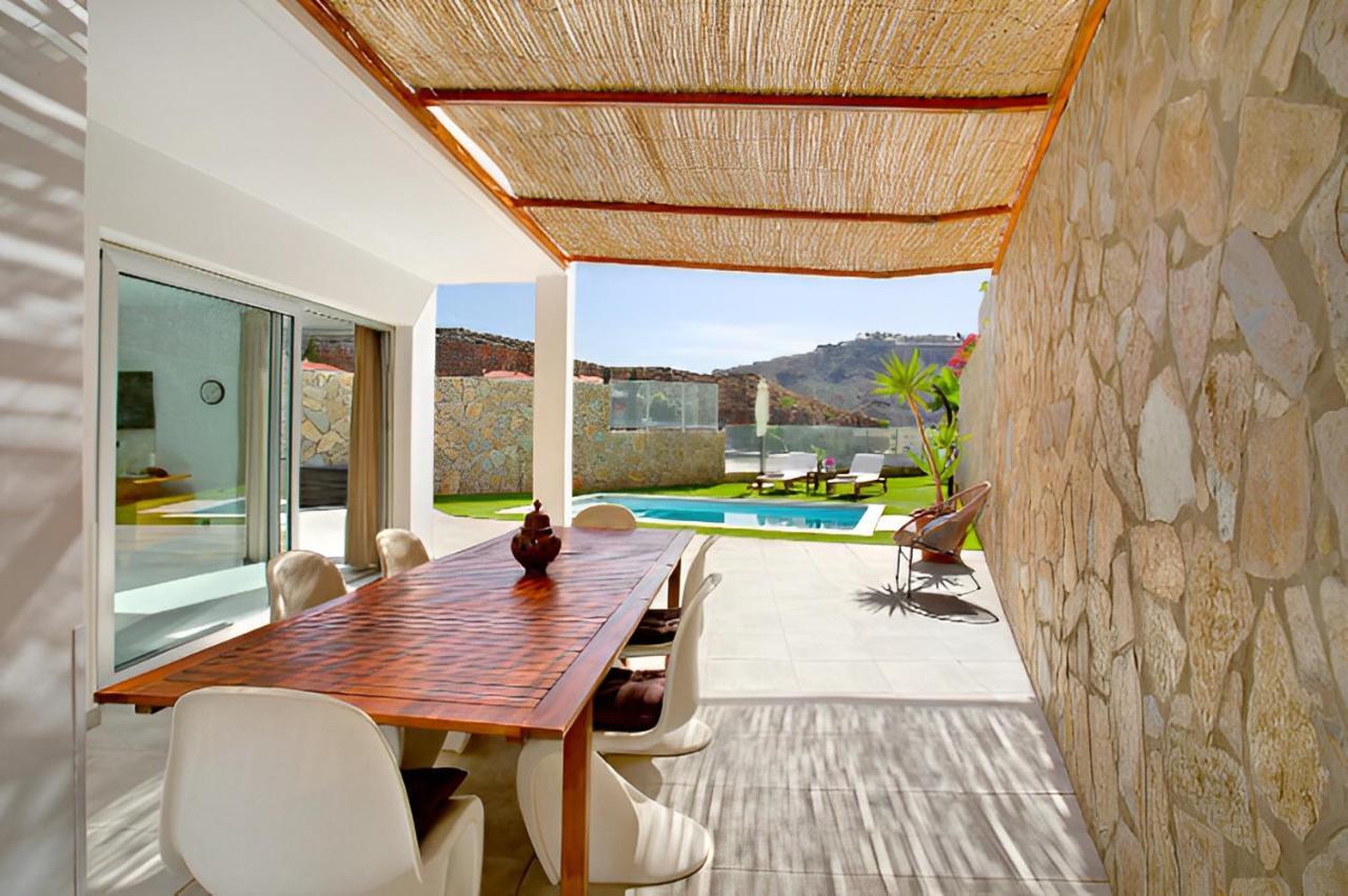 Dream Villa With Heated Pool, Rooftop & Ocean Views Mogán Zewnętrze zdjęcie