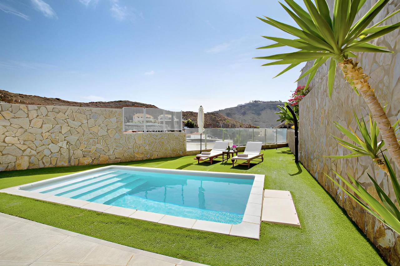 Dream Villa With Heated Pool, Rooftop & Ocean Views Mogán Zewnętrze zdjęcie
