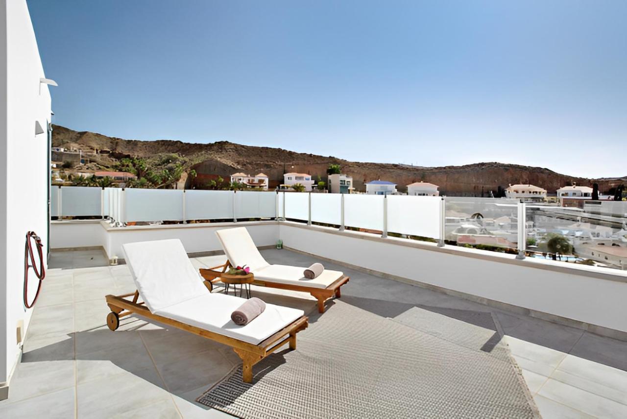Dream Villa With Heated Pool, Rooftop & Ocean Views Mogán Zewnętrze zdjęcie