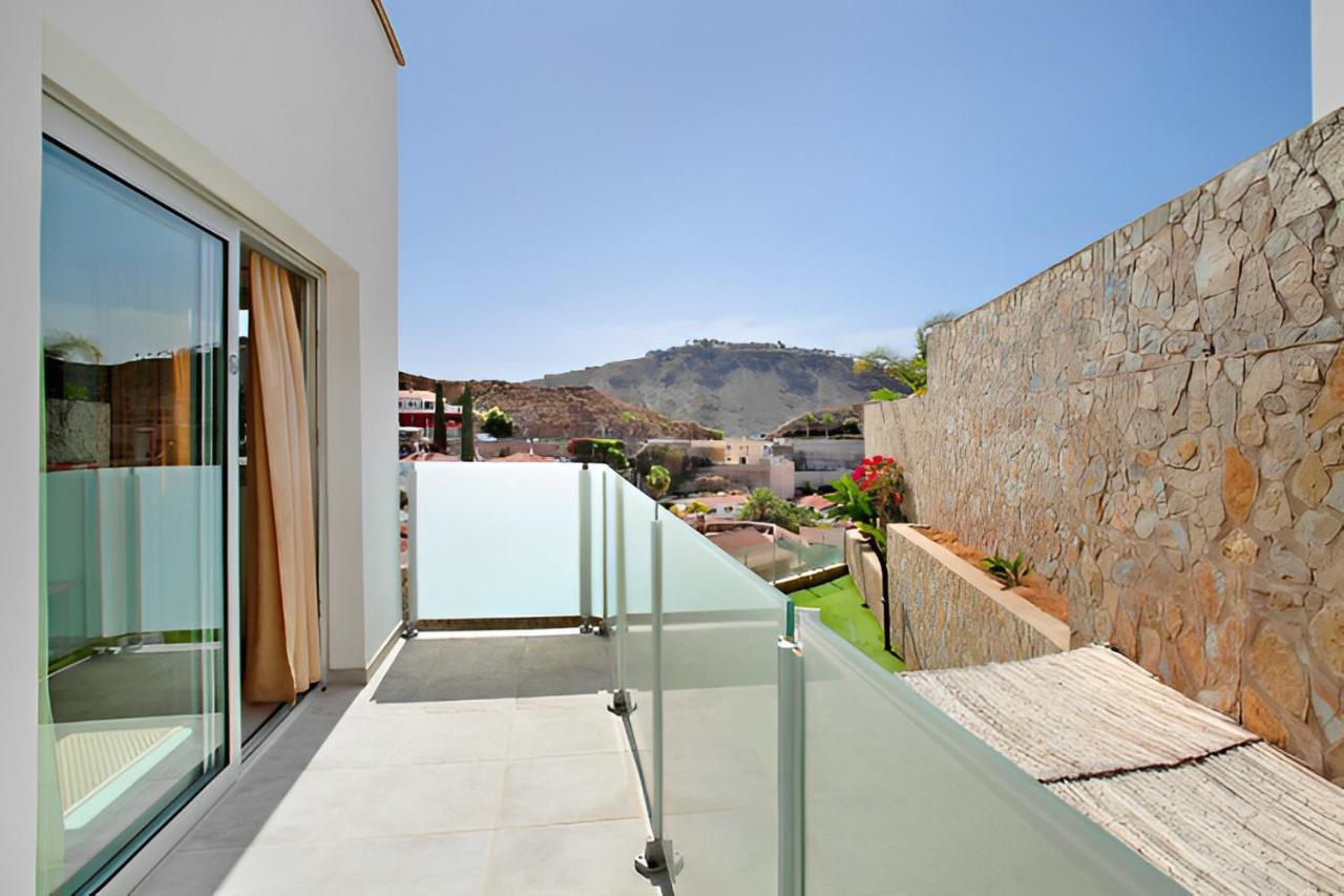 Dream Villa With Heated Pool, Rooftop & Ocean Views Mogán Zewnętrze zdjęcie