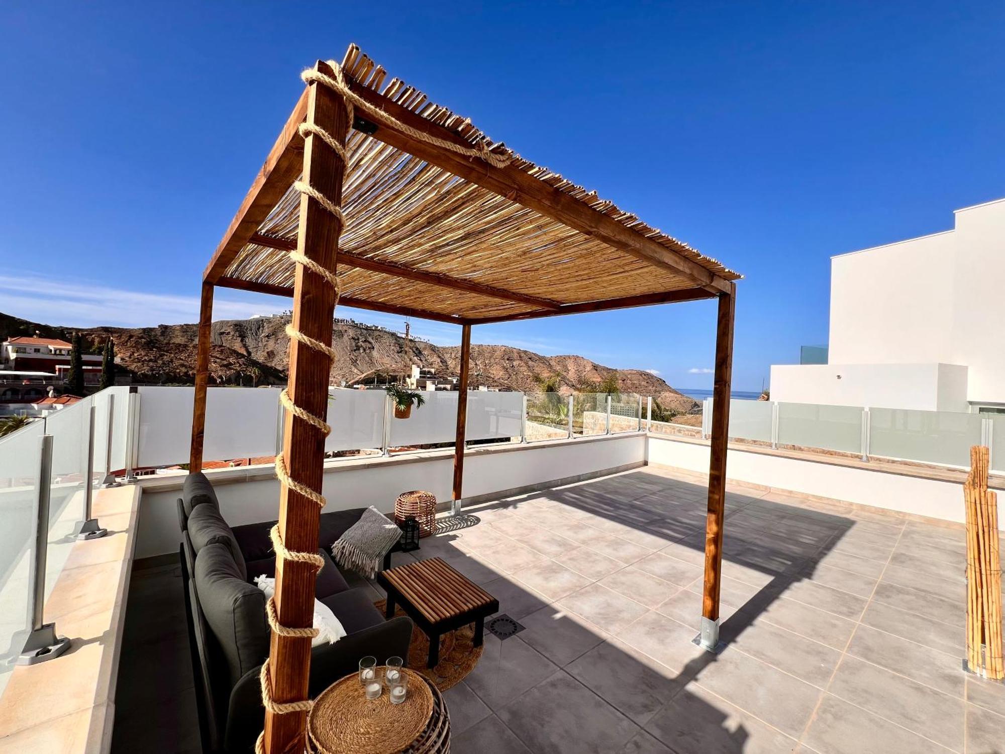Dream Villa With Heated Pool, Rooftop & Ocean Views Mogán Zewnętrze zdjęcie